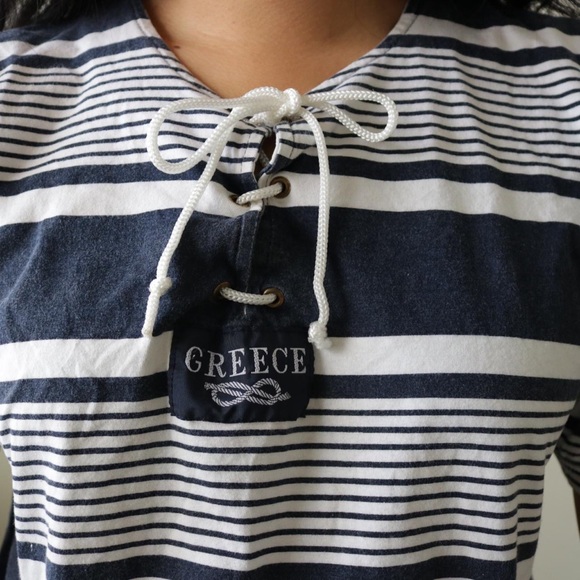 Vintage Greece striped shirt - Picture 3 of 4